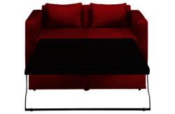 Apartment Fabric Metal Action Sofa Bed - Red